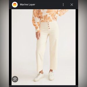 Marine Layer Cropped Bridget Wide Leg Corduroy Pant